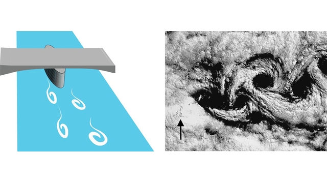 Illustration et image satellite photo d'un tourbillon