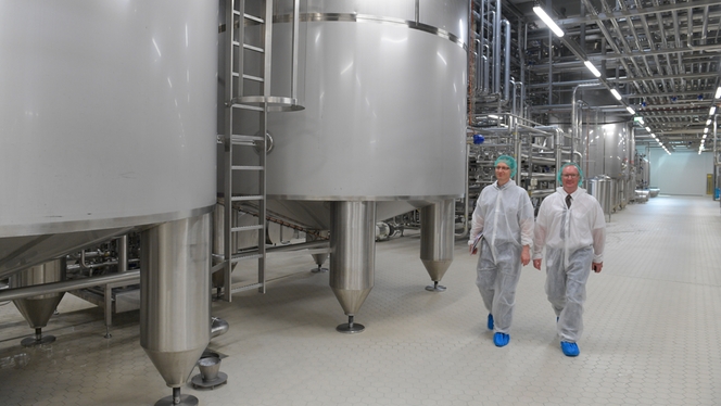 Site de production pour la séparation du lait et du lactosérum