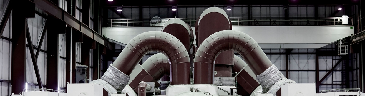 Turbine dans une centrale électrique alimentée au charbon