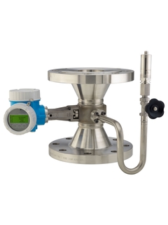 Débitmètre vortex Prowirl R 200 avec unité de mesure de pression montée pour la vapeur