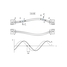 Fig. 3 : Forces de Coriolis et géométrie des oscillations dans les tubes de mesure.