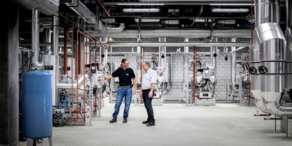 Vue à l'intérieur du centre énergétique. Photo : Pierre Kellenberger Photography
