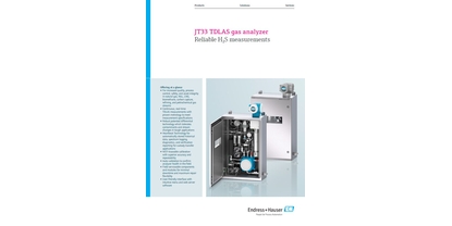 Brochure de présentation de l'analyseur de gaz JT33 TDLAS